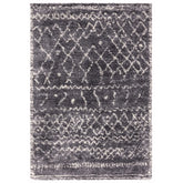 Modern Alto Grey & Cream Moroccan Shaggy Rug 160x230cm – Luxurious Shag Pile Rug